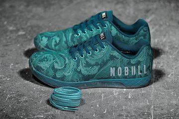 Women's Nobull Leaf Trainers Turquoise | SG V2848R